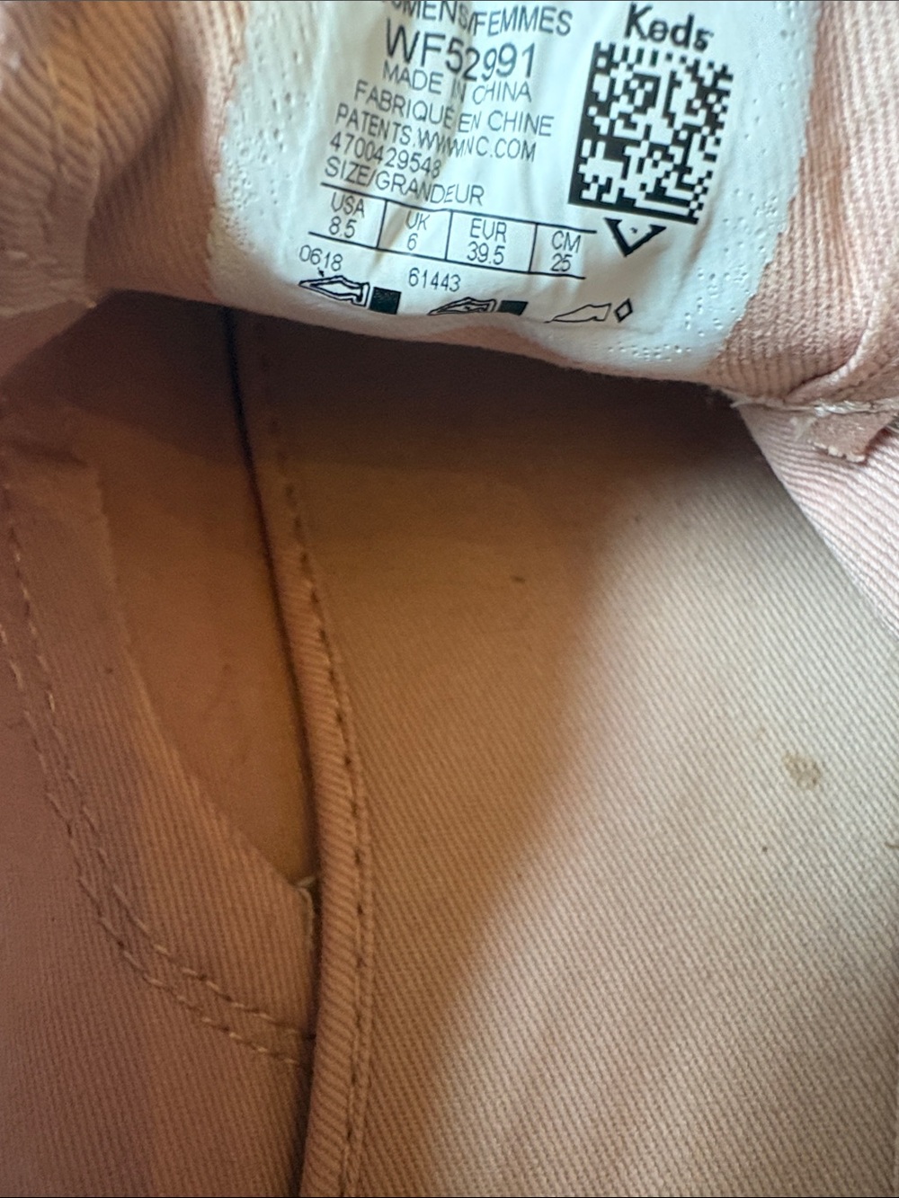 Keds x Kate Spade Champion Rose Gold Glitter Sneakers 8.5 | Satin Lace Wedding B - Picture 5 of 8
